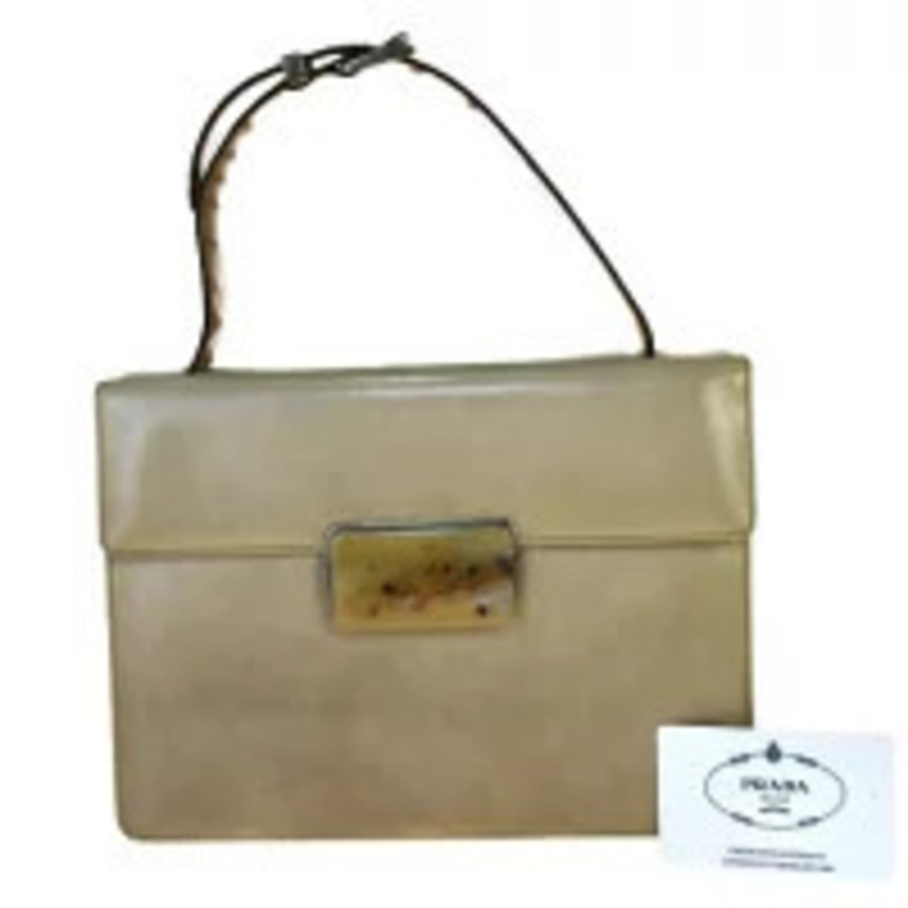 Prada Handbag Gradient Beige Leather